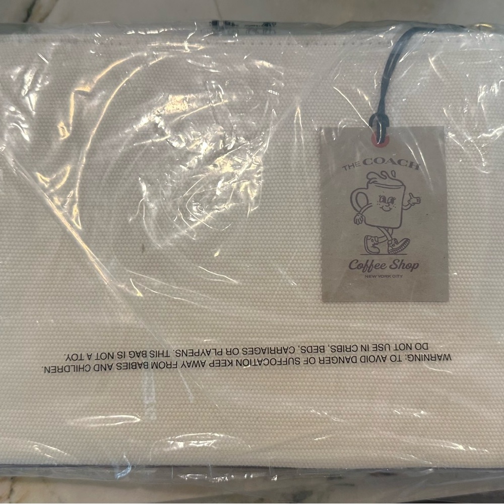 Coach Coffee Shop Canvas Pouch - Picture 2 of 2